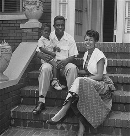 Jackie Robinson - Jackie with his wife, Rachel, and children